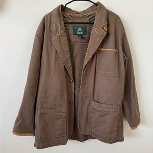 Vintage Orvis Zambezi Cotton Canvas & Leather Jacket